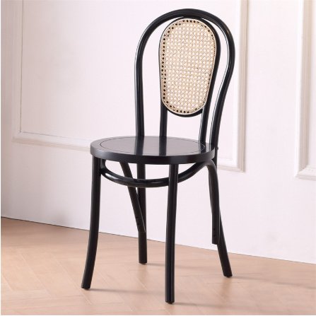 Vintage French Solid Wood Dining ChairsWestern Restaurantsdessertscoffee Shops Homestays Antique Rattan Woven Chairs - Image 10