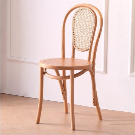 Vintage French Solid Wood Dining ChairsWestern Restaurantsdessertscoffee Shops Homestays Antique Rattan Woven Chairs - Image 6