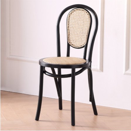 Vintage French Solid Wood Dining ChairsWestern Restaurantsdessertscoffee Shops Homestays Antique Rattan Woven Chairs - Image 9