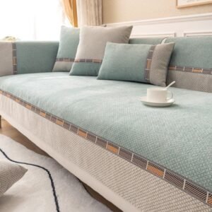 Modern Minimalist Non-Slip All-Season Chenille Sofa Cover Cushion
