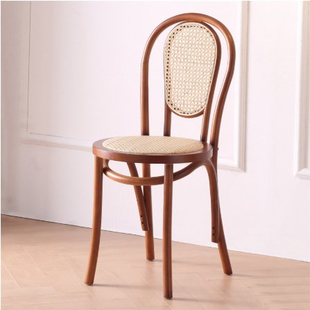 Vintage French Solid Wood Dining ChairsWestern Restaurantsdessertscoffee Shops Homestays Antique Rattan Woven Chairs - Image 7