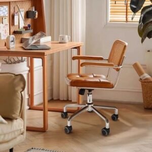 Alternative view of Retro-style Home Office Computer Chair Made From Imitation Rattan