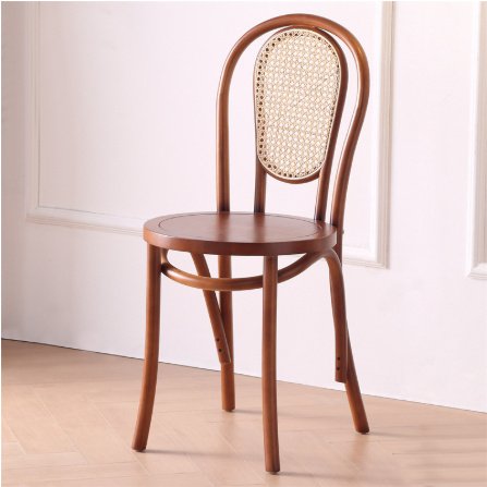 Vintage French Solid Wood Dining ChairsWestern Restaurantsdessertscoffee Shops Homestays Antique Rattan Woven Chairs - Image 8